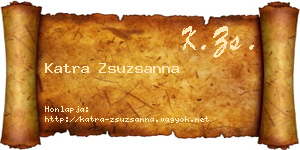 Katra Zsuzsanna névjegykártya